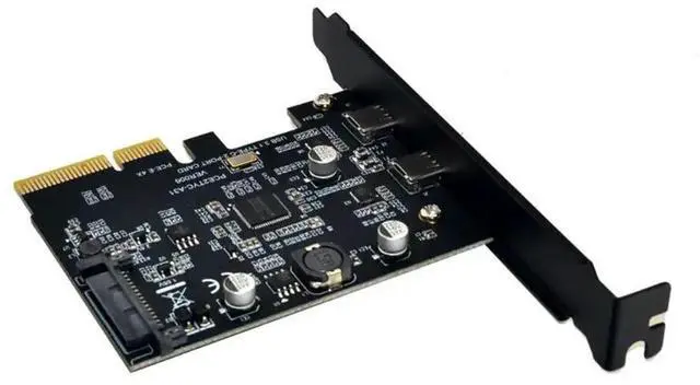Alt view image 4 of 4 - 10Gb USB 3.1 to Dual Type-C Expansion Card PCI-E 4X to USB 3.1 USB Adapter