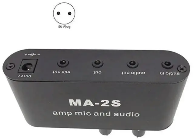 Alt view image 2 of 7 - MA-2S Microphone Music Mixed Preamplifier 6.5Mm Dynamic 3.5Mm Condenser Amplifier MIC And Audio Mixer DC5-12V 5.5X2.1MM