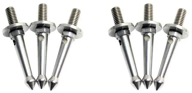 Alt view image 2 of 3 - 6Pcs Stainless 3/8 Inch Tripod Foot Spikes For Softer Looser Terrain Spikes For Gitzo/Manfrotto/Siri/Benro, Etc.Tr
