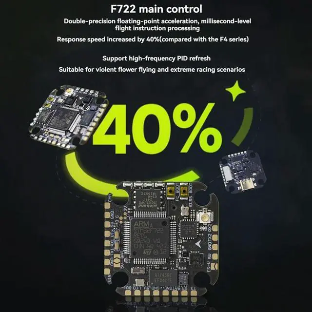 Alt view image 2 of 3 - F722 Lite Flight Controller For FPV Freestyle Drone-Onboard ELRS 2.4G Receiver, 5V 2A BEC, 20X20mm, 2-6S LIPO Batt