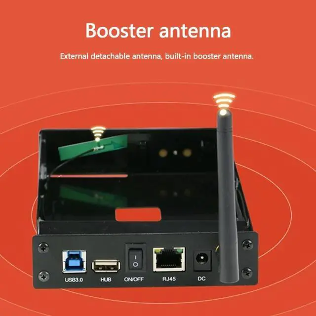 Alt view image 3 of 7 - Blueendless Multi-Functional 3.5inch Hard Disk Enclosure USB3.0 HDD for Case Rj45 Ethernet NAS Net Server