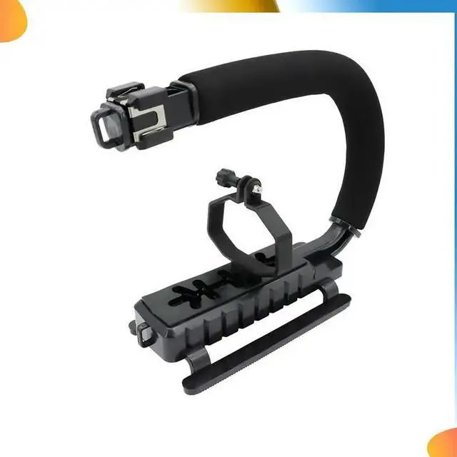Alt view image 4 of 7 - Handheld U-Grip Holder Stabilizer 1/4 Screw Cold Shoe Anti-Skid Camera Mount Handle For MINI 3 PRO /Mini 3 Easy Install