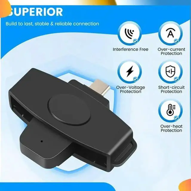 Alt view image 3 of 4 - CSCR3 Type-C CAC Card Reader Bank Tax Declaration SIM Card/IC Card ID Card Reader