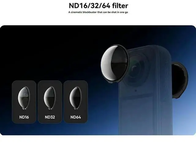 Alt view image 3 of 3 - Cinematic Motion Blur For Insta 360 X5 Accessories For X5 ND Filters ND32/ND64/ND16 Tempered Glass Filters