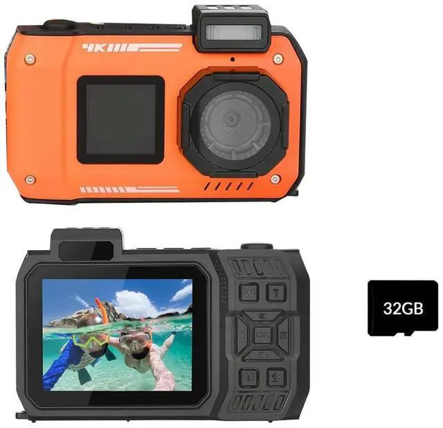 Alt view image 3 of 3 - 4K Underwater Camera 33 FT Waterproof Camera with Dual Screens Selfie 48MP Autofocus Digital Camera for Snorkeling Rich