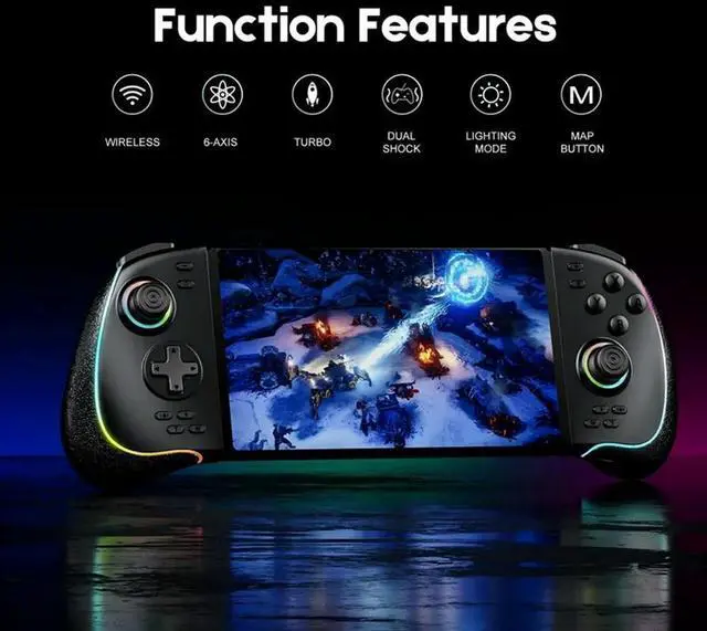 Main image of Wireless Joy-Pad Game Controller With Programmable RGB Lights 6-Axis Gyro Turbo Vibration For Switch/OLED Lite