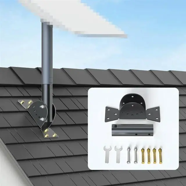 Alt view image 4 of 7 - Adjustable Mounting Kit For Starlink V2 Eave Bracket Satellite Support Stand Practical Internet Dish Pole Mount Kit