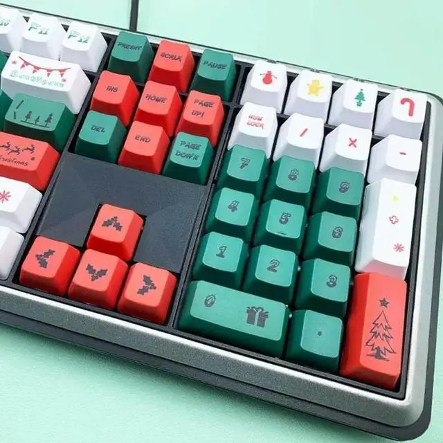 Alt view image 3 of 7 - Christmas Theme 123 Keys OEM Keycap Mechanical Keyboard Keycaps For MX Switches Keys Caps for Holiday