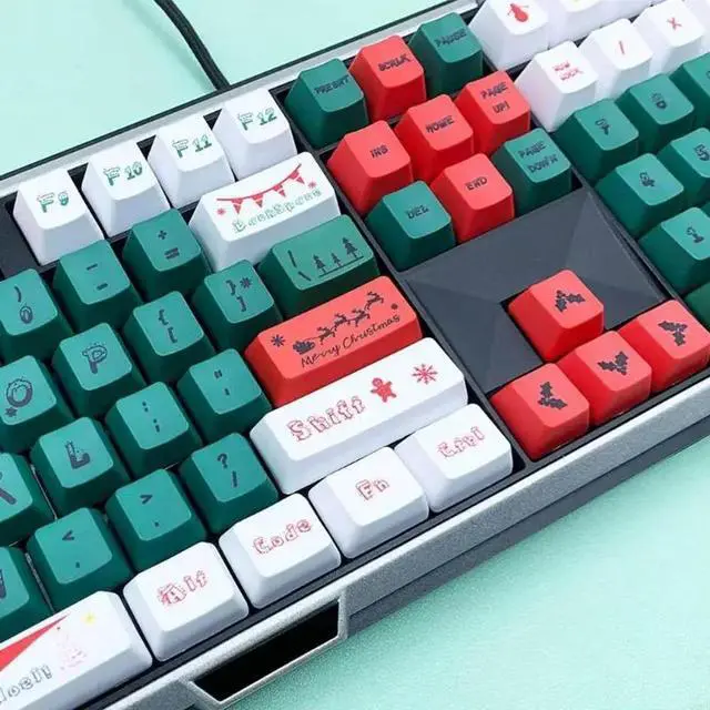 Alt view image 4 of 7 - Christmas Theme 123 Keys OEM Keycap Mechanical Keyboard Keycaps For MX Switches Keys Caps for Holiday
