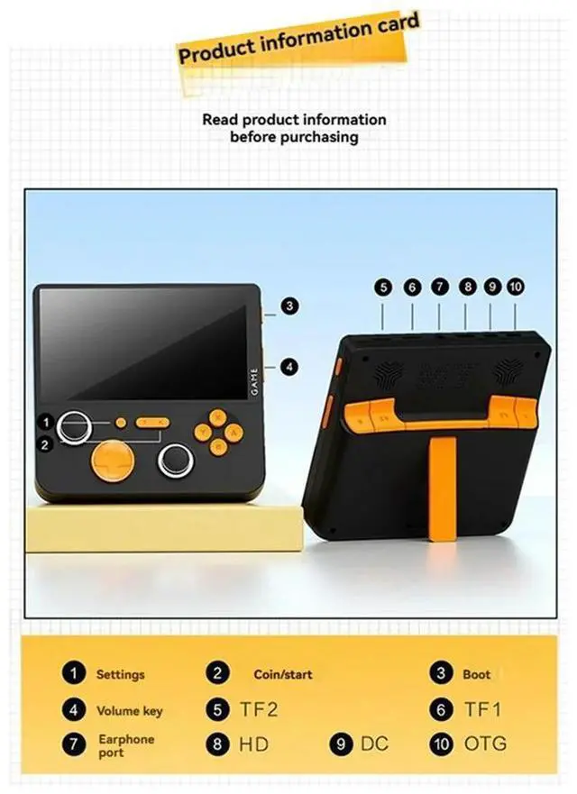 Main image of E5Plus Handheld Video Game Console 5inch HD Retro Game Console 6000mAh 128G Video Handheld Game Console A Rich