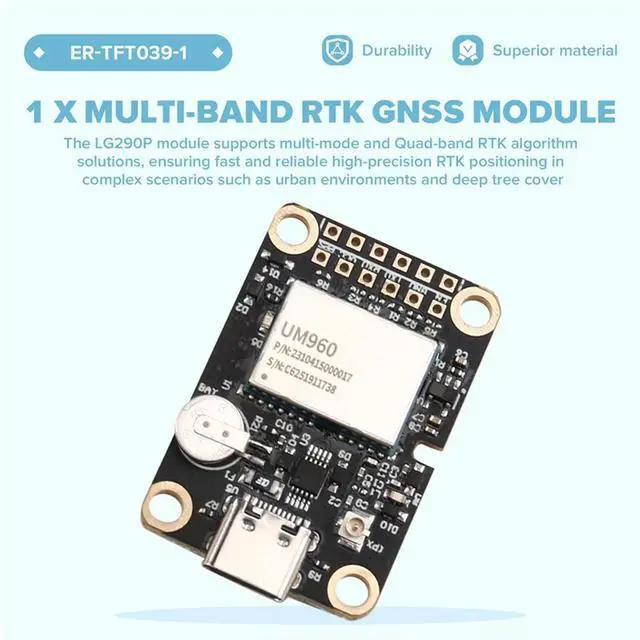 Alt view image 2 of 3 - High Precision 20Hz Multi-Band RTK GNSS Module Cm Level For GPS L1 L2 L5 Glonass Beidou Galileo NAVIC Flight Contr