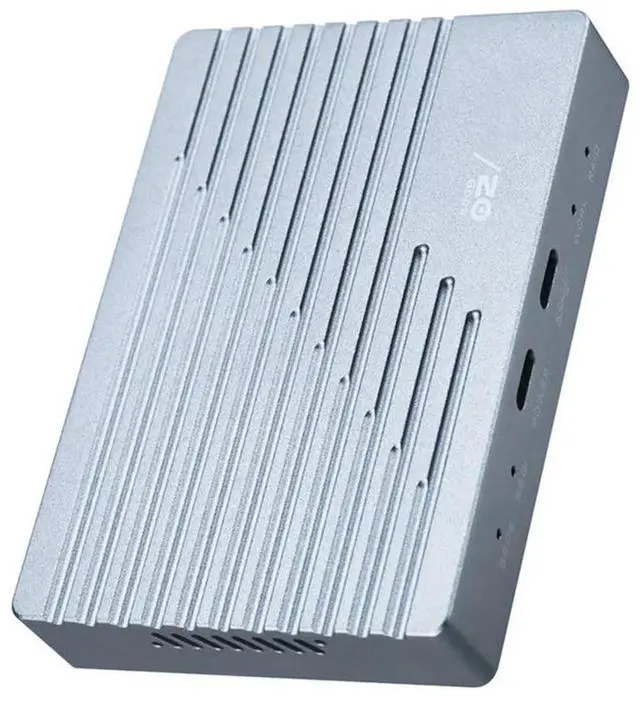 Alt view image 3 of 3 - Dual Bay Nvme SSD Enclosure USB3.2 Gen2 Type-C M. 2 2280 Hard Drive Case 20Gbps External Hard Disk Case Box US PLUG