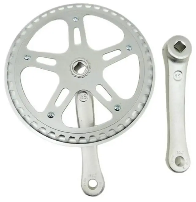 Main image of For Single Speed Square Hole Crankset For Mountain Bikes- For Single Chainring Crankset Bicycle Crank 46T 152MM Chainring