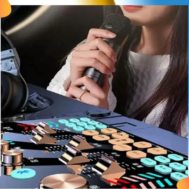 Alt view image 2 of 7 - V19 Sound Card Sound Effect Switch Forkaraoke Mic Live Broadcast Noise Reduction