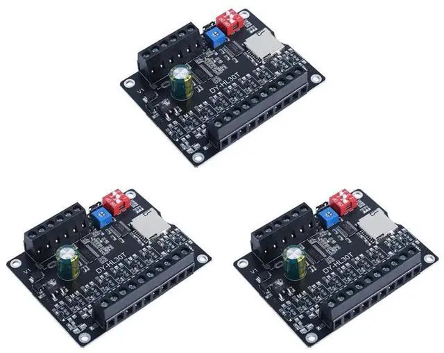 Alt view image 2 of 4 - 3X 30W MP3 Voice Playback Module DY-L30T 9 Trigger Music Player Power Amplifier Board TF Card 32G Max A