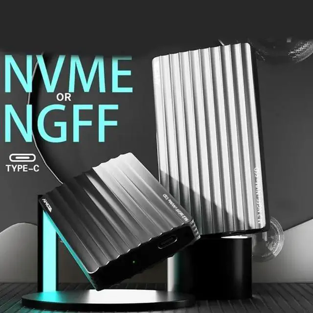 Alt view image 4 of 7 - SSD NVMe M.2 Case Double NGFF Enclosure 10gbps SSD Case USB3.1 Gen2 NVMe 10gbps Enclosure for 2230