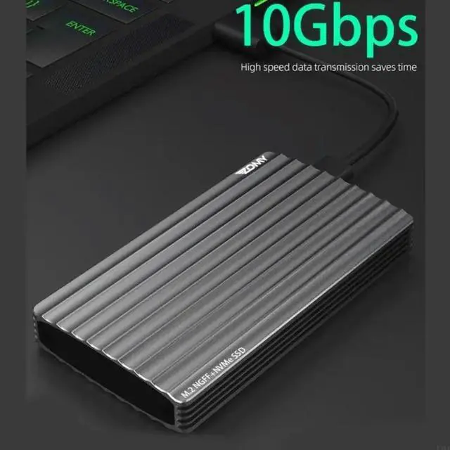 Alt view image 3 of 7 - SSD NVMe M.2 Case Double NGFF Enclosure 10gbps SSD Case USB3.1 Gen2 NVMe 10gbps Enclosure for 2230