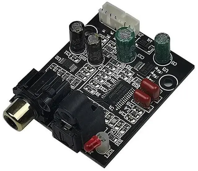 Alt view image 3 of 4 - Digital Audio Decoder DAC 24 Bit 192K Optical Fiber Coaxial Decoder Signal Input Stereo Output Decod For Sound Amplifier