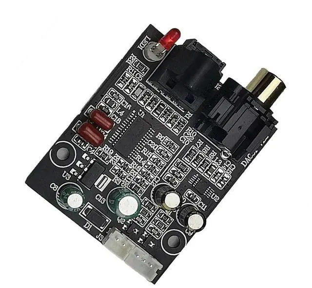 Alt view image 4 of 4 - Digital Audio Decoder DAC 24 Bit 192K Optical Fiber Coaxial Decoder Signal Input Stereo Output Decod For Sound Amplifier
