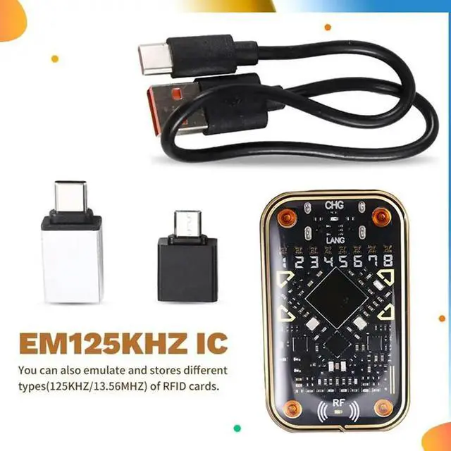 Alt view image 4 of 7 - Chameleon Ultra V2.0 RFID Chip Reader Emulator 125Khz 13.56Mhz Card Decode NFC Duplicator+3XUID Keychain/UID Card
