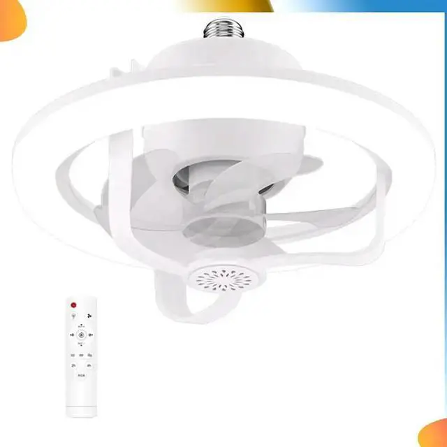Alt view image 4 of 7 - 360 ° Rotating Ceiling Fan Light E27 ligent Fan With Remote Control LED Fan Light For Living Room Bedroom Top 50W Dura