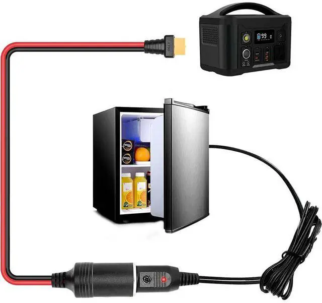 Alt view image 3 of 4 - Car Cigarette Lighter Female to XT60 Female Auto Truck Portable Power Station Solar Panel Generato Power 12V/24V 14AWG Cable