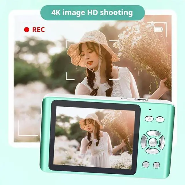 Alt view image 3 of 4 - 4K Digital Camera For Photography And 18X Digital Zoom Camera 64MP Compact Vlogging Camera 2.8Inch 180° Flip Screen