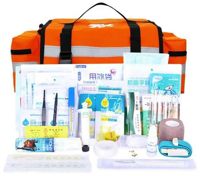 Alt view image 3 of 4 - Empty First Aid Kits Medical Emergency Camping Bags Survival Kit Self Defense Complete Professional Nursing Large Set Bag