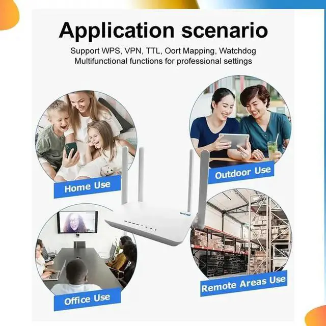 Alt view image 2 of 4 - EC21 4G SIM Router Modem 6 With SIM Card Slot 300Mbps Signal Amplifie 4G LTE Router For 32 Device EU Plug