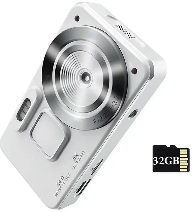 Alt view image 2 of 7 - Video Camera Digital Camera 20MP CCD Autofocus 4K 18X Zoom Anti-Shake Compact With 32GB Card For Student Kids