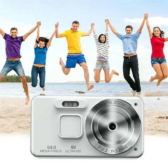 Alt view image 4 of 7 - Video Camera Digital Camera 20MP CCD Autofocus 4K 18X Zoom Anti-Shake Compact With 32GB Card For Student Kids