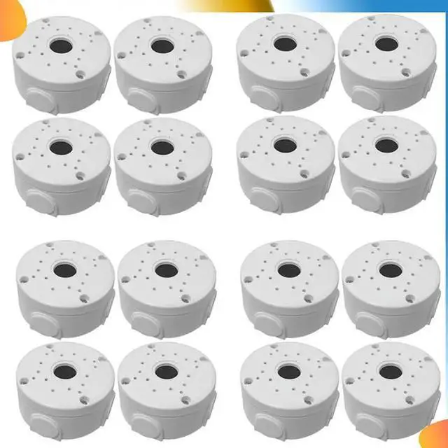 Alt view image 4 of 4 - 8X Universal Security Camera Junction Box Mount Bracket,Outdoor Use Waterproof Wall Ceiling Mount Cable Base Boxes