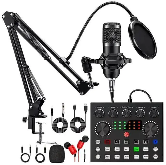 Main image of BM800 V8s Equipment Professional Audio Condenser Mic With Built-In Sound Card For Karaoke And Podcast Recording