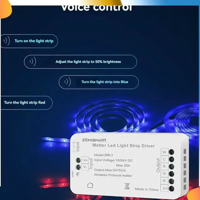 Main image of 4X Matter LED Strip Light Controller CW Controller LED Strip Bixb/Siri/For Google Home/For Alexa Control Support