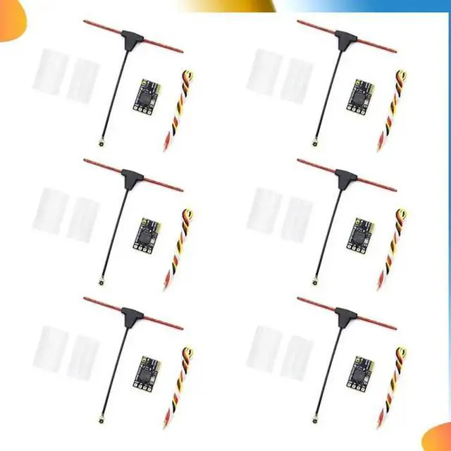 Alt view image 3 of 7 - 6PCS ELRS Receiver 2.4Ghz NANO Expresslrs Receiver CRSF With T-Type Antenna For RC FPV Traversing Drones Parts