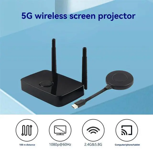 Alt view image 4 of 7 - Wireless -Compatible Video Transmitter Receiver 5G/2.4G Type-C Wireless Screen Projector 1080P For Phone/Laptop/PC