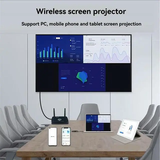 Alt view image 3 of 7 - Wireless -Compatible Video Transmitter Receiver 5G/2.4G Type-C Wireless Screen Projector 1080P For Phone/Laptop/PC