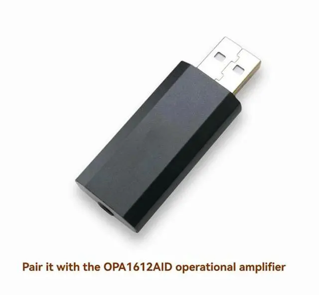 Alt view image 3 of 6 - DAC Decoding Portable DAC USB External Sound Card Ear Decoder Headphone Amplifier ES9018K2M OPA1612AID Op Amp