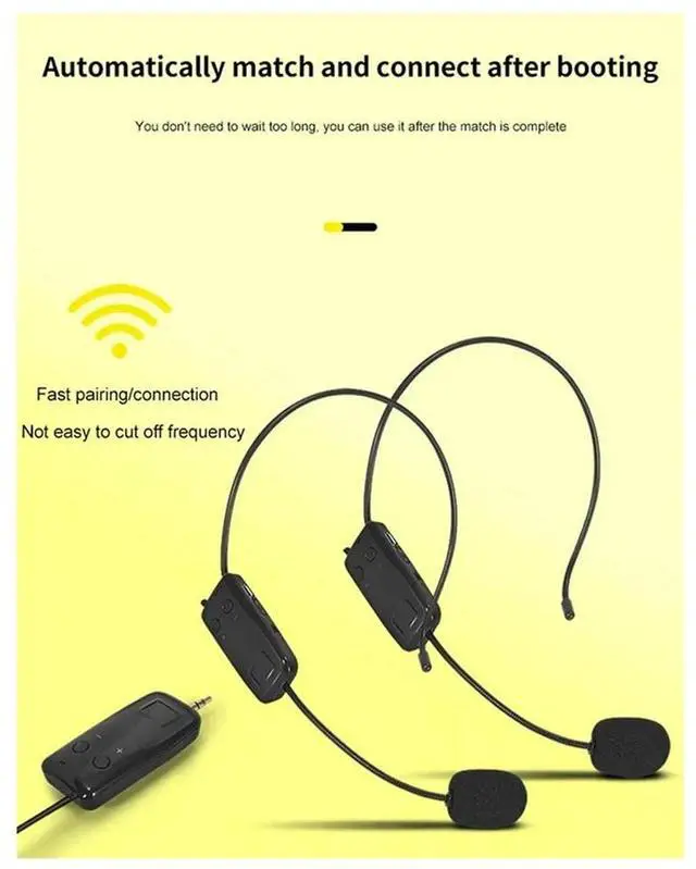 Alt view image 4 of 4 - 2.4G Head-Mounted Wireless Lavalier Microphone Set Transmitter With Receiver For Amplifier Voice Speaker Teaching Tour