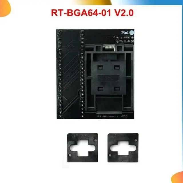 Alt view image 2 of 4 - 1 Set BGA64 Adapter Burning Seat For RT809H Programmer RT-BGA64-01 V2.0 Socket 4Pcs Limiter Frame 2 Bottom Plate Easy Insta