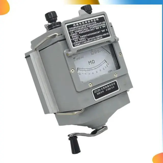 Alt view image 2 of 4 - ZC25-4 Insulation Resistance Tester 1000V Tramegger Electrician Megohmmeter Hand Crank Tramegger