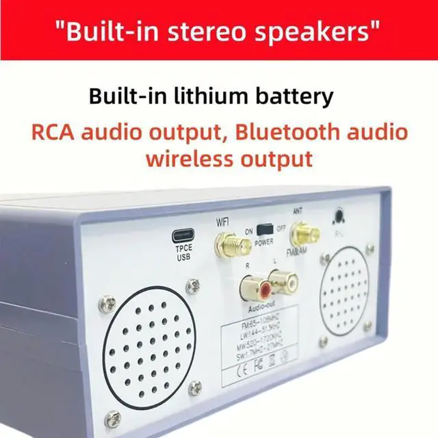 Alt view image 2 of 7 - RX260 TEF6686 Stereo Desktop Radio With Infrared Bluetooth Transmitter, Remote Control, High Sensitivity