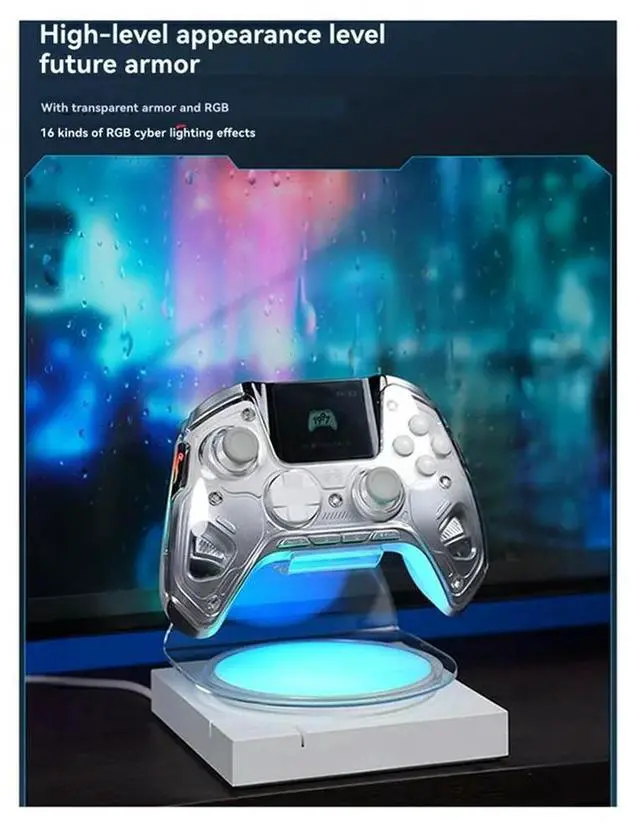 Alt view image 4 of 4 - V2 Wireless Gamepad Bluetooth Joystick Controller With 2-Inch Screen For /Switch PC/Steam Mobile Games