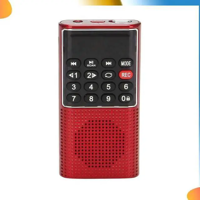 Alt view image 4 of 7 - 10X L-328 Mini Portable Pocket FM Auto Scan Radio Music Audio MP3 Player Outdoor Small Speaker With Voice Recorder