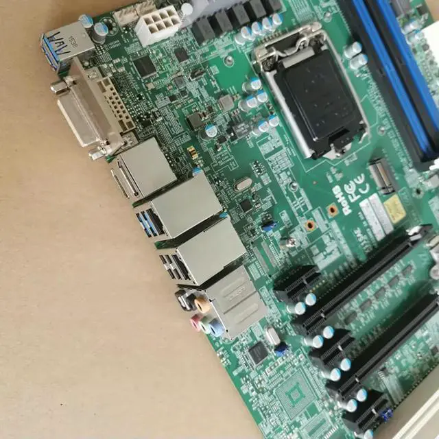 Alt view image 2 of 6 - For Supe-rmicro Server workstation motherboard LGA1151 Supports E3 1225V6 processor X11SAE