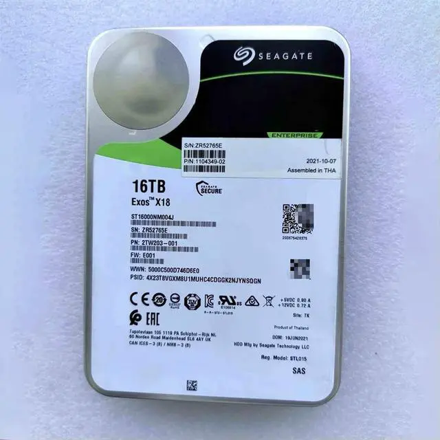 Alt view image 2 of 3 - ST16000NM004J 16T 3.5'' 7.2K 12GB SAS 16TB Enterprise Hard Drive For