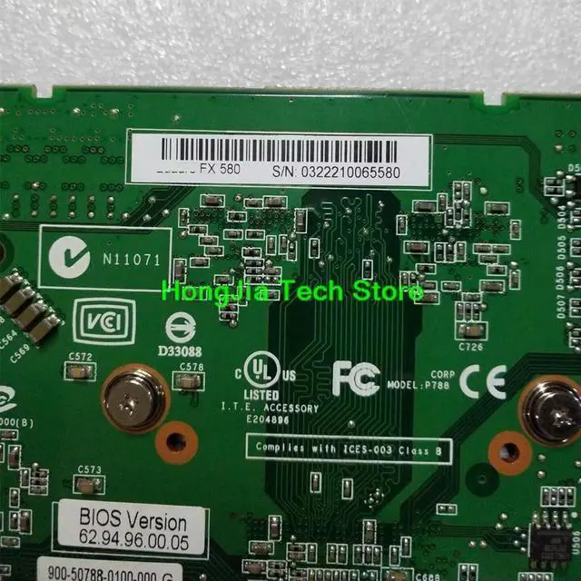 Alt view image 4 of 4 - For Quadro FX580 512M Professional Graphics Card With Dual DP Support And 2K high-definition Card