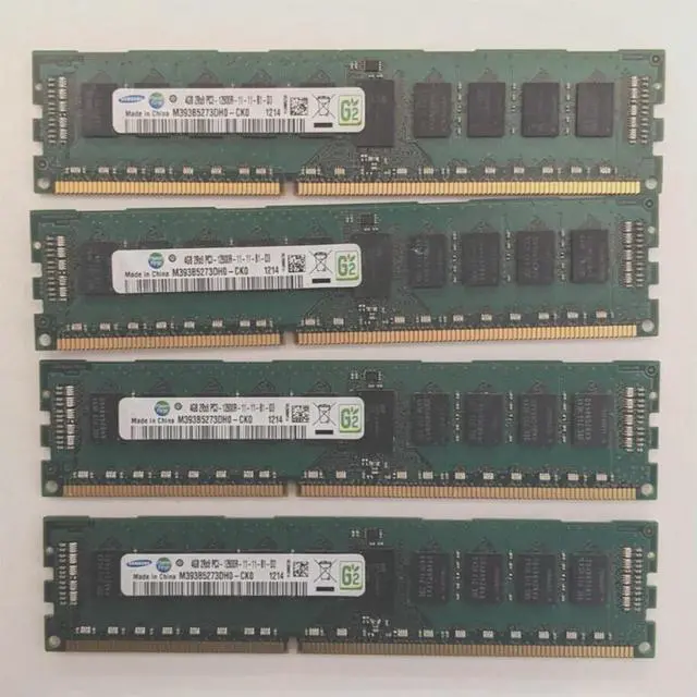 Alt view image 3 of 4 - 1 pcs For RAM M393B5273DH0-CK0 4G 4GB 2RX8 PC3-12800R DDR3 1600 ECC Server Memory Fast Ship
