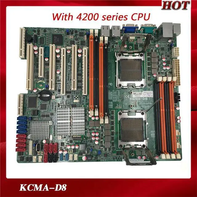 Alt view image 2 of 7 - Server Motherboard For For KCMA-D8 Socket C32 With 4200 Series CPU Test Before Shipment