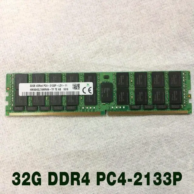 Main image of 1 pcs 32GB HMA84GL7AMR4N-TF 32G 4DRX4 DDR4 PC4-2133P LRDIMM ECC For SK Hynix Memory RAM